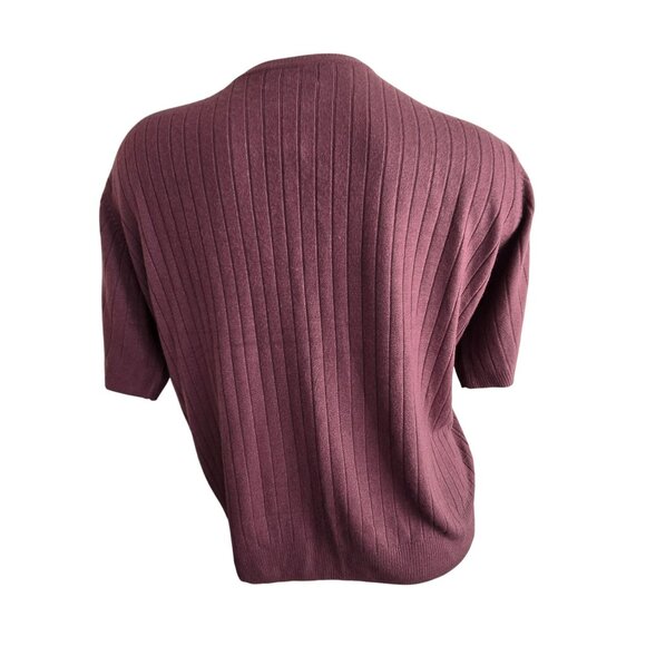 Sag Harbor Woman 3X Acrylic Cable Knit Sweater In Jarwine Color NWT JJ4034 - Picture 6 of 7